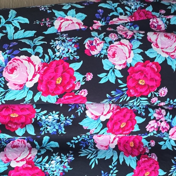 Torrid Black Floral Chalice Strapless Sweetheart Dress Black 3x New - Picture 8 of 12